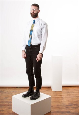 WATERCOLOR FLORAL NECKTIE / MEN SLIM TIE