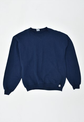 VINTAGE 90'S RUSSELL ATHLETIC SWEATSHIRT JUMPER NAVY BLUE