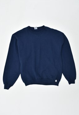 Vintage 90's Russell Athletic Sweatshirt Jumper Navy Blue