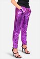 SLIM FIT METALLIC 80S STYLE FOIL JOGGERS