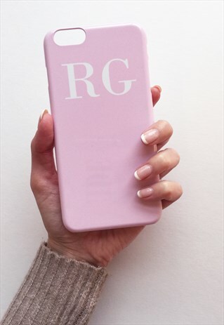 PERSONALISED PINK AND WHITE IPHONE & SAMSUNG CASE