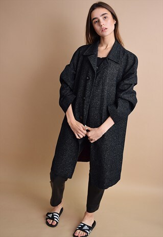 90'S RETRO CLASSIC CUT MINIMALIST OVERSIZED WARM COAT