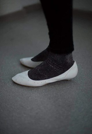 VINTAGE 60'S LEATHER WHITE SHOES
