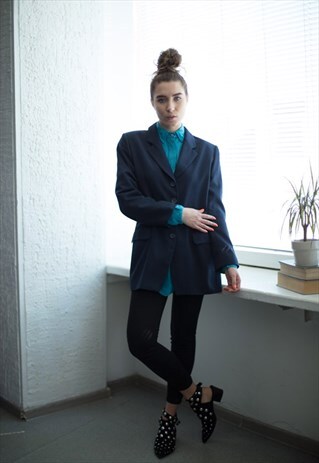 VINTAGE 80'S NAVY BALZER