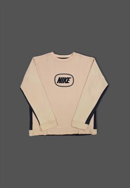 Vintage 00s Nike Embroidered Logo Sweatshirt in Cream