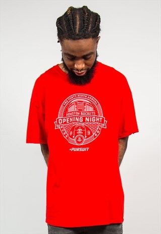 VINTAGE 90'S RED HOUSTON ROCKETS NBA T-SHIRT