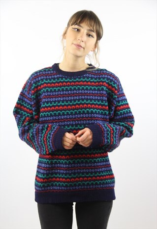 VINTAGE PATTERNED WOOLEN JUMPER