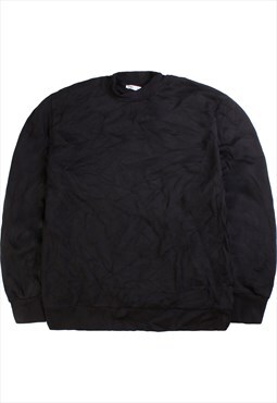 Vintage  Zara Sweatshirt Plain Heavyweight Crewneck Black
