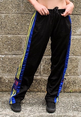 VINTAGE ADIDAS POPPER JOGGERS TRACK BOTTOMS
