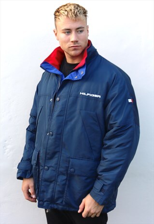 NAVY TOMMY HILFIGER PUFFER JACKET
