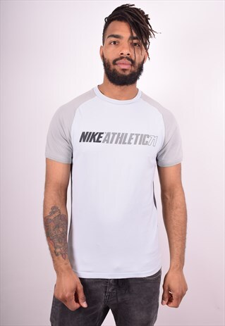 NIKE MENS VINTAGE T-SHIRT TOP MEDIUM BLUE 90S
