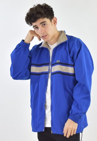 VINTAGE BLUE LACOSTE 90S TRACKSUIT TOP JACKET