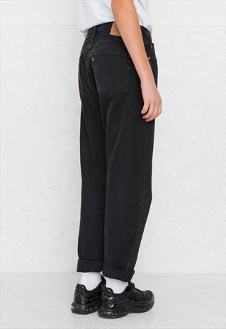 VINTAGE BLACK LEVI'S 517 02 FIT DENIM JEANS
