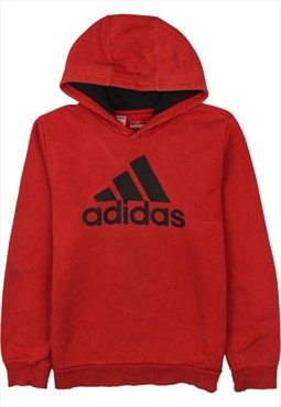 Vintage 90's Adidas Hoodie Sportswear Spellout Red Large