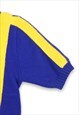 BLUE/YELLOW '80S AUTHENTIC CHEERLEADER KNITTED SHORT SLEEVE 