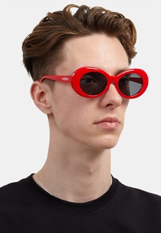 RED OVAL MUSTANG ALIEN SUNGLASSES