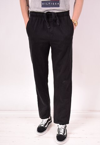 CHAMPION MENS VINTAGE TRACKSUIT TROUSERS SMALL BLACK 90S