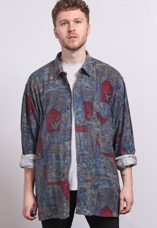 VINTAGE ABSTRACT SHIRT 90S