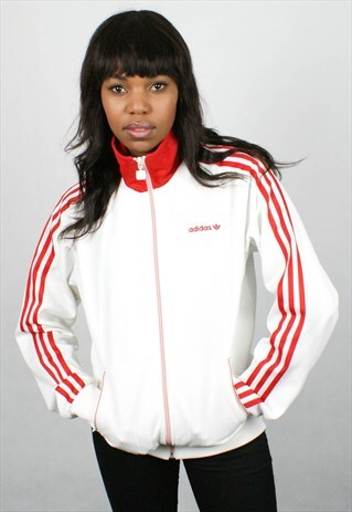 ADIDAS 1990S ZIP UP TRACKSUIT TOP/ JACKET, S