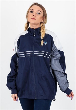 VINTAGE NEW ENGLAND PATRIOTS NFL WINDBREAKER JACKET J1086