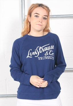 Vintage Levi's Sweatshirt in Blue Crewneck Lounge Jumper XL