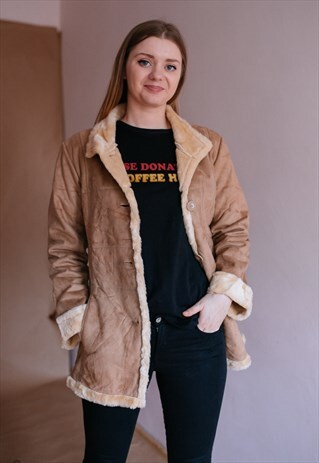 VINTAGE 70S BOHO FAUX SUEDE COAT