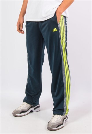 ADIDAS JOGGER BOTTOMS TRACKSUIT NEON STRIPE