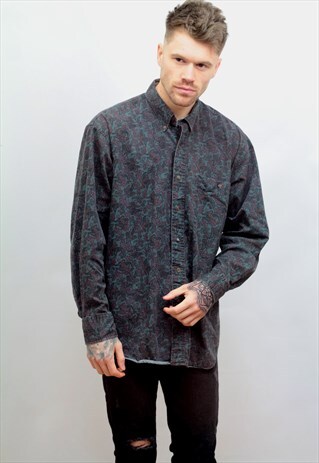 1990'S VINTAGE RALPH LAUREN CHAPS PAISLEY PRINT SHIRT