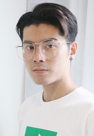 OVERSIZED METAL GLASSES - GOLD