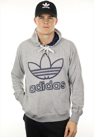 VINTAGE ADIDAS ORIGINALS BIG LOGO HOODIE SWEATSHIRT