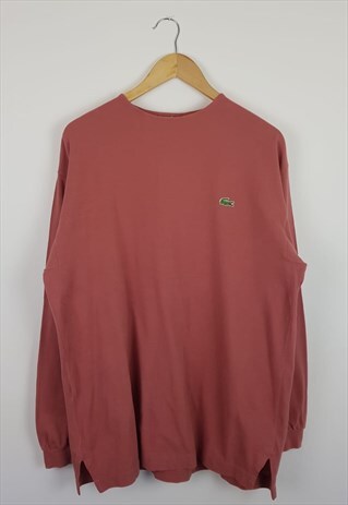 VINTAGE LACOSTE CHEMISE LONG SLEEVE T-SHIRT SALMON PINK