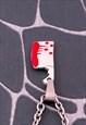 CRW SILVER BLOOD SPLATTER AXE NECKLACE 