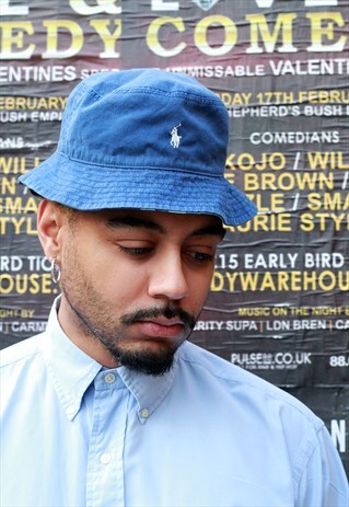 VINTAGE RALPH LAUREN REVERSIBLE BUCKET HAT