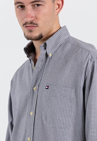 VINTAGE 80S TOMMY HILFIGER CLASSIC SHIRT / S8558