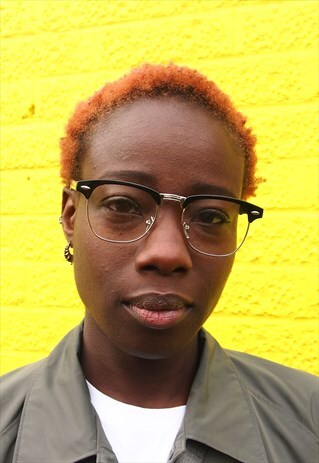 BLACK FRAME CLEAR LENS UNISEX GLASSES