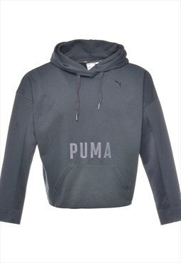Puma Cropped Printed Hoodie - M
