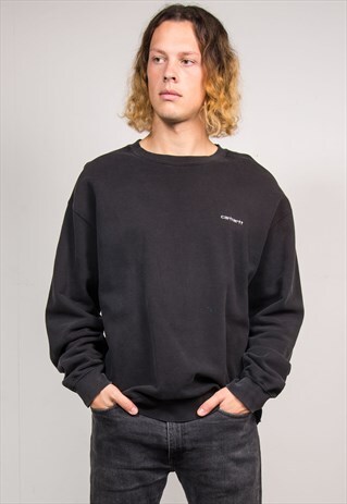 90'S VINTAGE CARHARTT BLACK PLAIN SWEATSHIRT