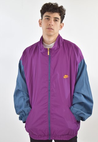 VINTAGE PURPLE NIKE 90S SHELL WINDBREAKER JACKET