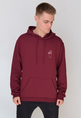 BURGUNDY FRESH AS F-CK (WHITE) HOODIE