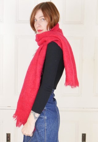VINTAGE MOHAIR WOOL SCARF