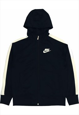 Nike 90's Swoosh Zip Up Hoodie Large Black