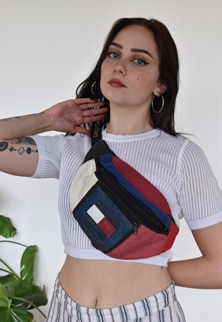 TOMMY HILFIGER MULTICOLOUR PATCHWORK FUNNY PACK