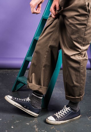 VINTAGE DOCKERS 1980S TROUSERS IN BEIGE