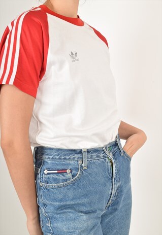 VINTAGE ADIDAS 80'S FOOTBALL SHIRT MADE IN W-GERMANY (2529)