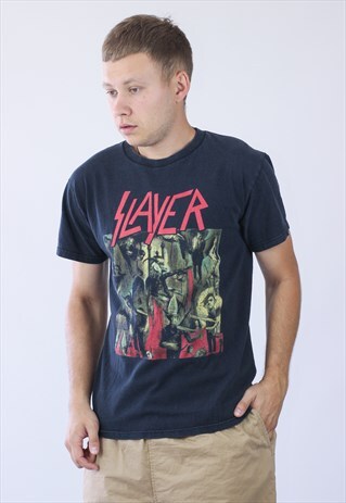 VINTAGE MENS SLAYER REIGN IN BLOOD BIG LOGO T-SHIRT