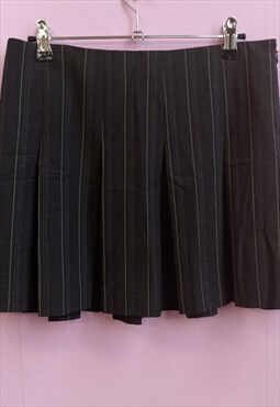 Vintage Y2K Express grey pleated mini skirt