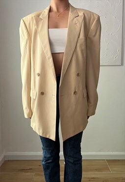 Vintage 90s blazer in light beige