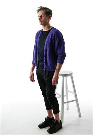BASIC PURPLE CARDIGAN / VINTAGE JUMPER