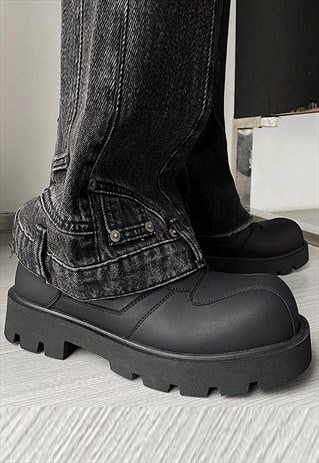 UTILITY BOOTS HIKING STYLE SHOES PLATFORM SOLE PUNK TRAINERS