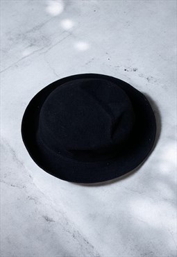 Vintage Black Kangol Bowler Hat 